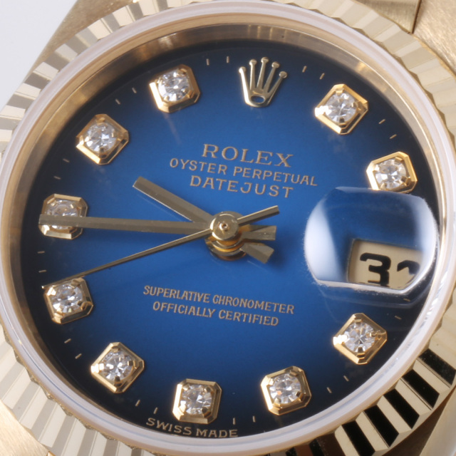 69178G ブルー ROLEX（ロレックス）デイトジャスト 10Pダイヤ 中古