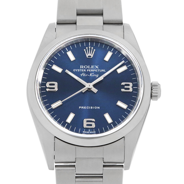 新品仕上げ済み ROLEX エアキング 14000M K番 保証書付き 自動巻き SS