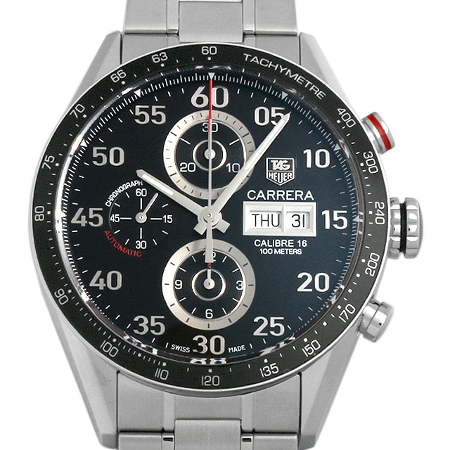 タグホイヤー カレラ 100M キャリバー16 デイデイト クロノグラフ CV2A1R.BA0796 中古 メンズ