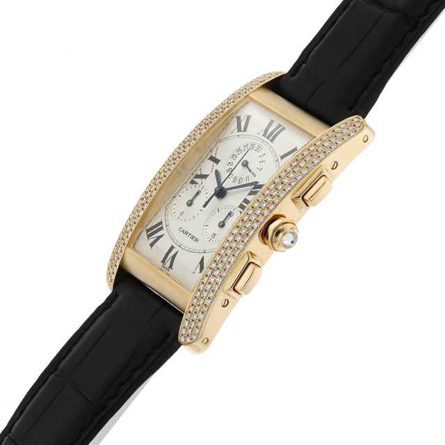 WB703451 シルバー Cartier（カルティエ）タンクアメリカン クロノリ