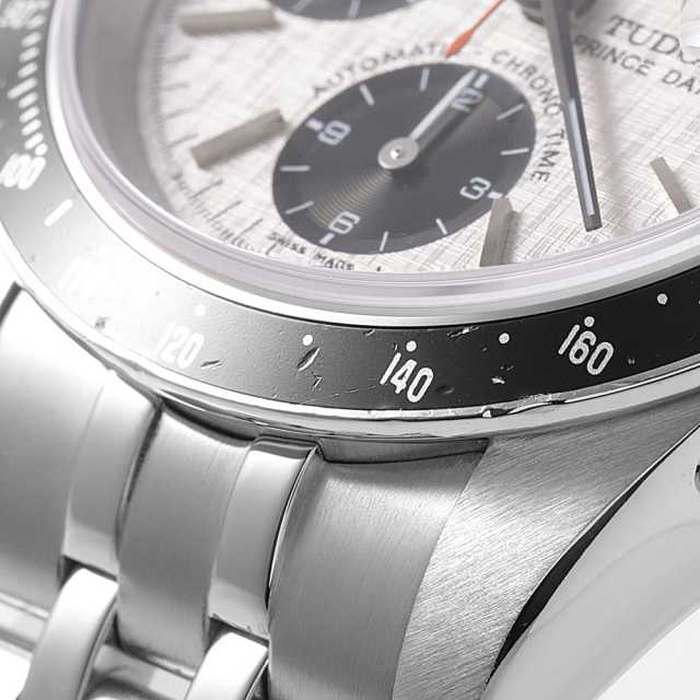 タイムセール 探し方 79260 シルバー×ブラック 中古 TUDOR（チューダー）クロノタイム 時計