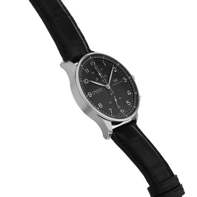 IWC ポルトギーゼクロノグラフ IW371447 SS 自動巻【中古】 IW371447 ブラック IWC ポルトギーゼ クロノグラフ 中古 | 東京