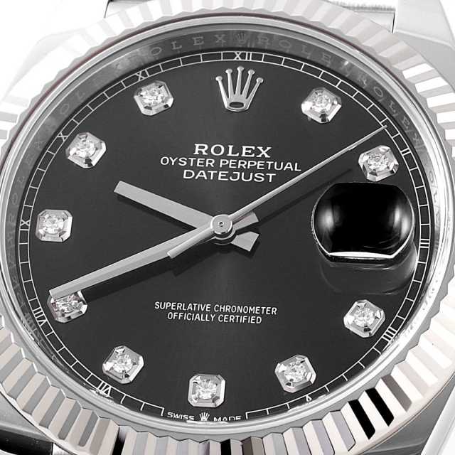 126334G ブラック ROLEX（ロレックス）デイトジャスト41 10Pダイヤ