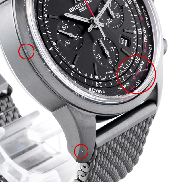 トランスオーシャン ユニタイム パイロット ブラックスチール 世界限定1000本 M051B80OCB(MB0510) サブ画像５