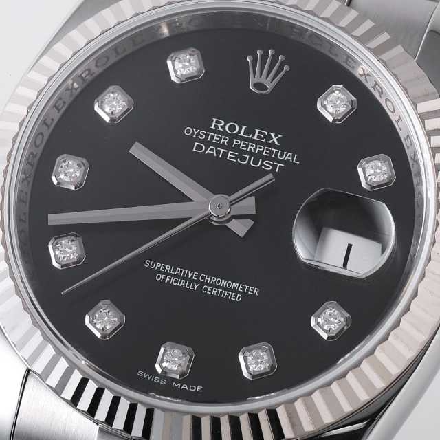 【正規品　ROLEX】デイトジャスト ダイヤ10P 116234G ブラック ROLEX（ロレックス）デイトジャスト 10Pダイヤ