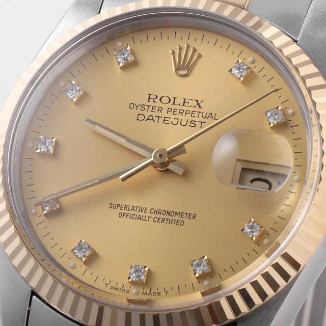 16013G シャンパン ROLEX（ロレックス）デイトジャスト 10P