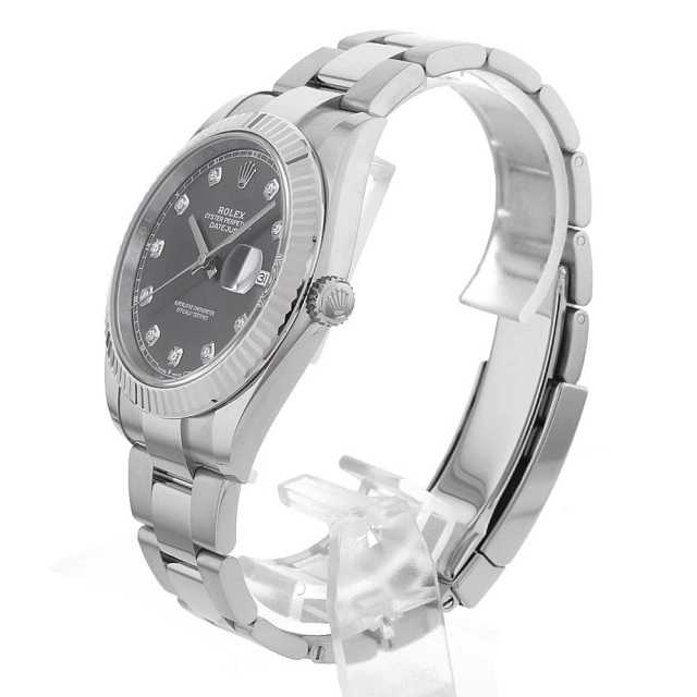 126334G スレート ROLEX（ロレックス）デイトジャスト41 10Pダイヤ 