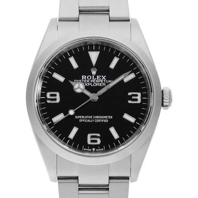 ROLEX Explorer 36 124270 Black, Random Serial Number Used Men's Watch