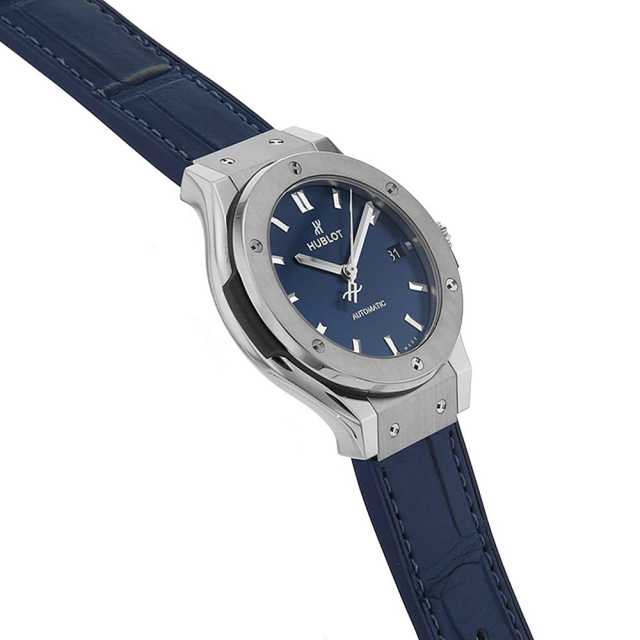 中古 ウブロ HUBLOT 565.NX.7170.RX ブルー ユニセックス 腕時計 ウブロ クラシックフュージョン チタニウム ブルー 38MM 565.NX.7170