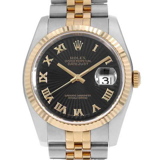 20-60代 人気ファッションブランド 116233 ブラック ROLEX（ロレックス）デイトジャスト 中古 スキー