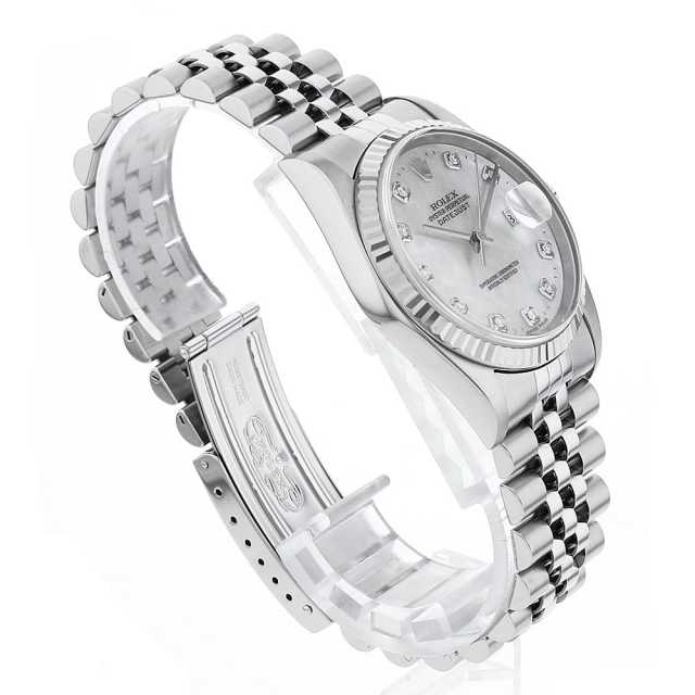 16234NG ホワイトシェル ROLEX（ロレックス）デイトジャスト 10Pダイヤ