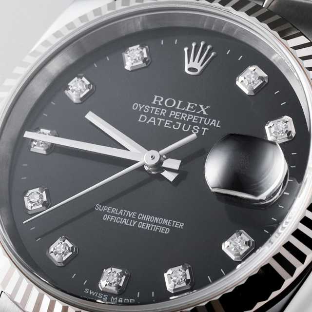 116234G ブラック ROLEX（ロレックス）デイトジャスト 10Pダイヤ
