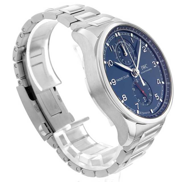 IW390701 ブルー IWC ポルトギーゼ ヨットクラブ クロノグラフ 中古