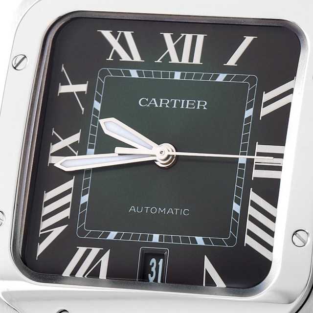 CartierサントスドゥカルティエLM用 替えブレス 緑色 クロコダイル CartierサントスドゥカルティエLM用 替えブレス 緑色 クロコダイル