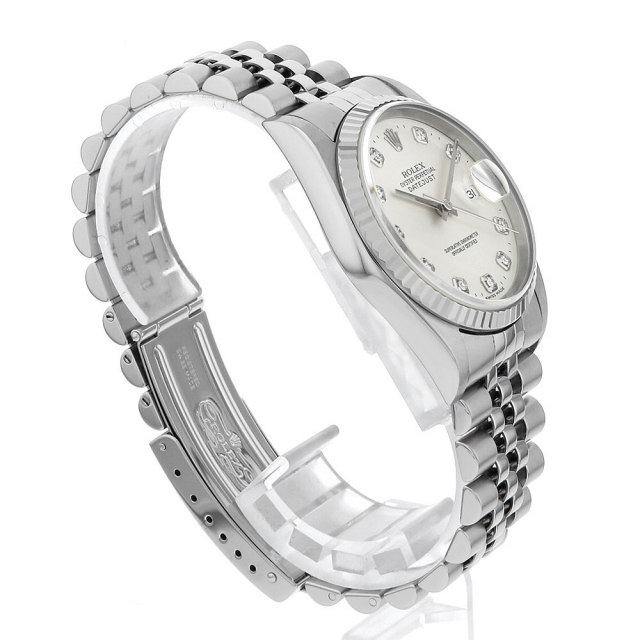 16234G シルバー ROLEX（ロレックス）デイトジャスト 10Pダイヤ 中古