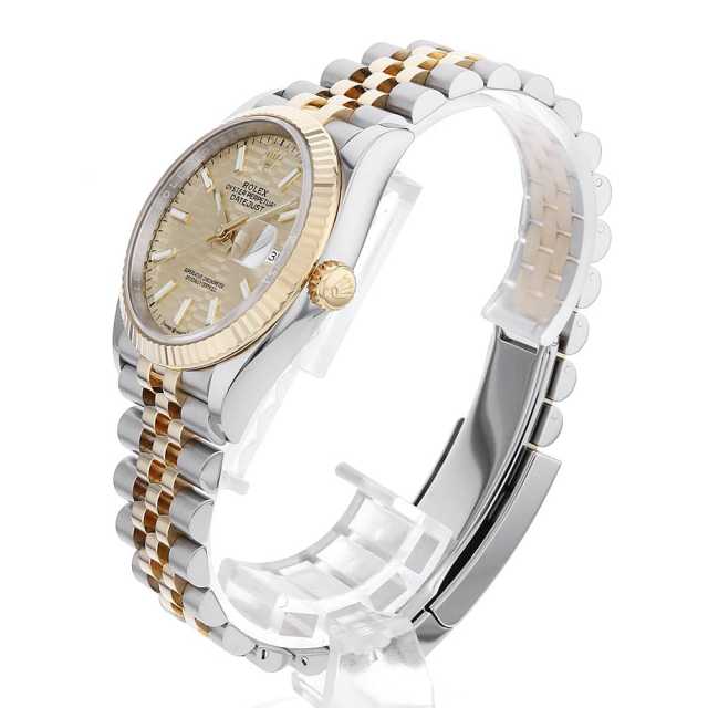 w*4様 779CHIYODAKOGAKUSUPERROKKOR5cmF1.8 デイトジャスト 36mm ゴールド フルーテッド 5列 126233 ROLEX