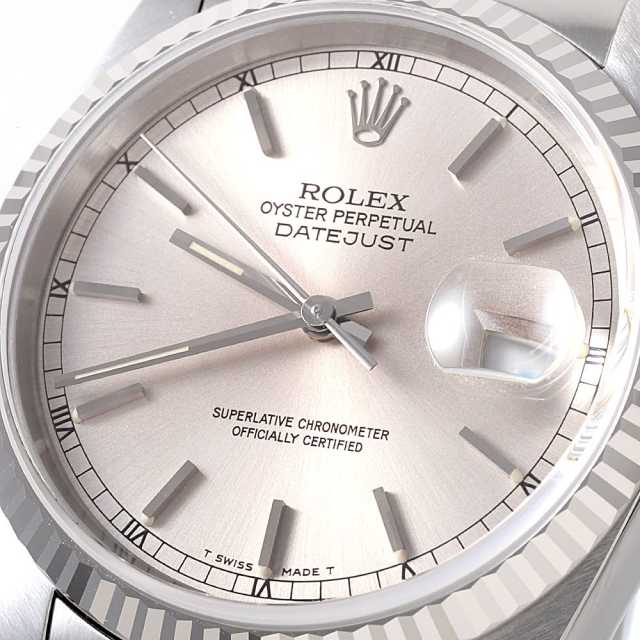 OYSTER PERPETUAL DATE JUST 腕時計 シルバー ロレックス/オイスターパーペチュアルデイト/シルバーダイヤル/Rolex