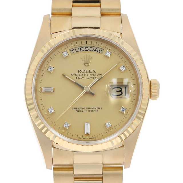 ロレックス　ROLEX　純正　文字盤　デイデイト用　シャンパン　18038A ロレックス デイデイト シャンパン文字盤 8Pダイヤ＋2バゲット