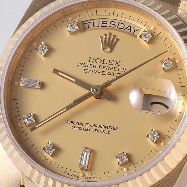 ロレックス　ROLEX　純正　文字盤　デイデイト用　シャンパン　18038A 18038A シャンパン ROLEX（ロレックス）デイデイト 8Pダイヤ 2P