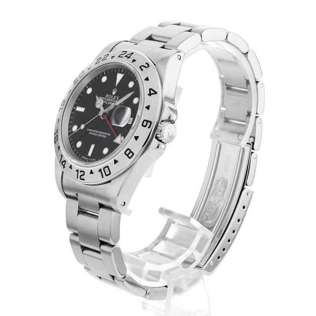 ガラス工芸品 16570 ブラック ROLEX（ロレックス）エクスプローラーII 中古