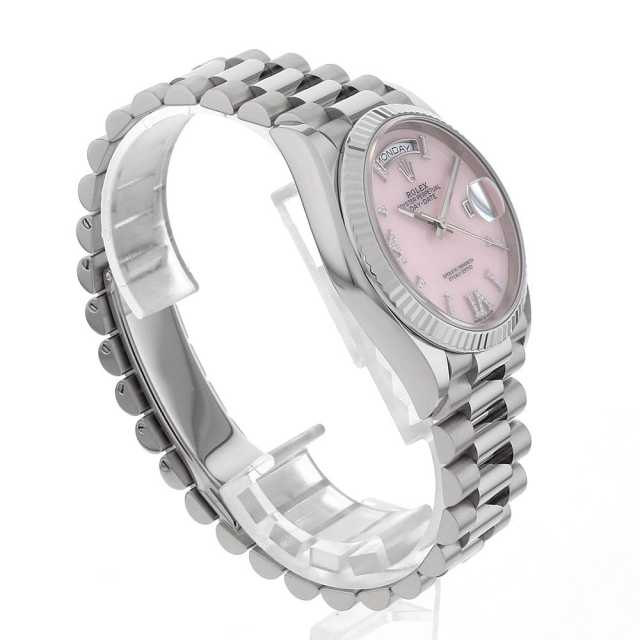 ヤニー6脚 ロレックス デイデイト 36 ウォッチ：18 ct ホワイトゴールド