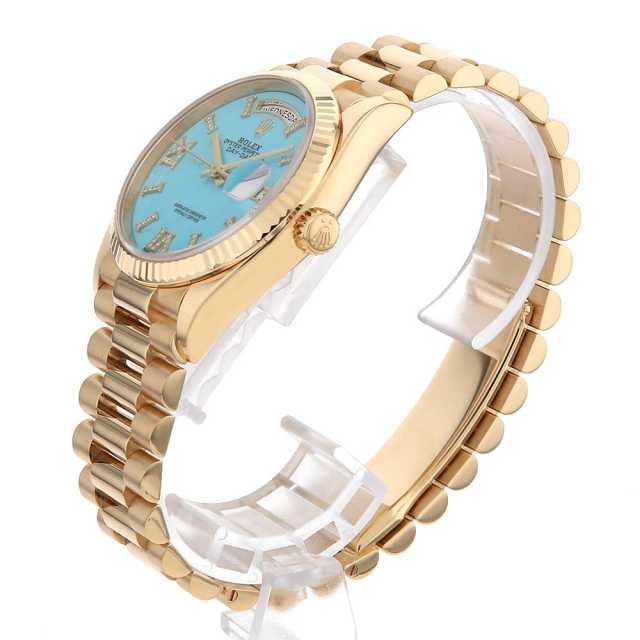 128238 ターコイズ ROLEX（ロレックス）デイデイト36 パヴェダイヤ