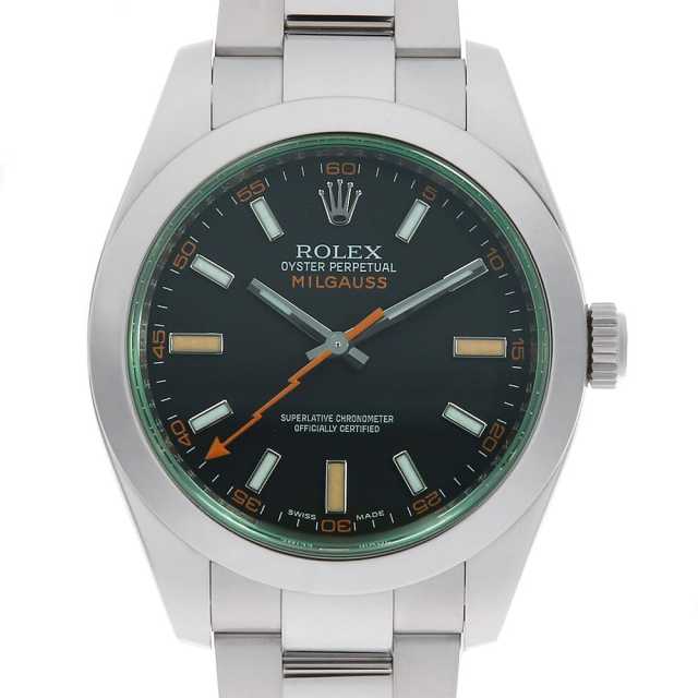 116400GV ブラック ROLEX（ロレックス）ミルガウス グリーンガラス
