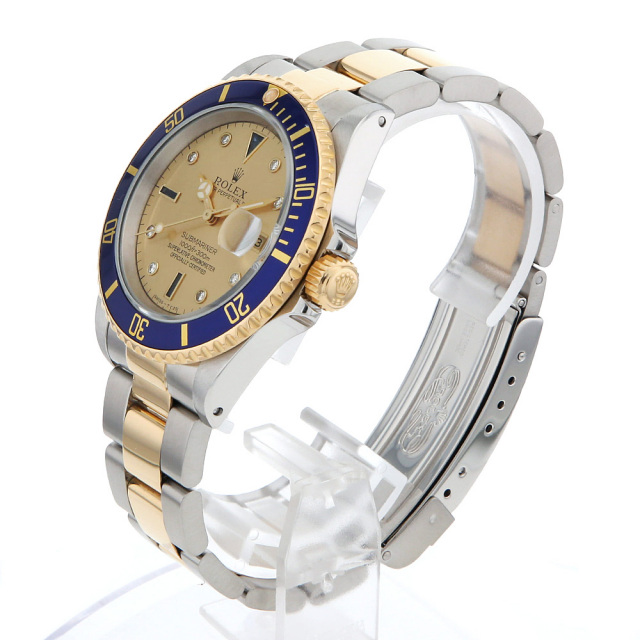 16613SG シャンパン ROLEX（ロレックス）サブマリーナ デイト 8Pダイヤ 