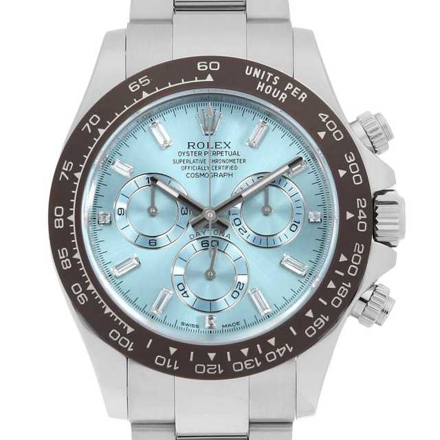 ROLEX Cosmograph Daytona 8P Baguette Diamond 3P Diamond 116506A Ice Blue Random Number Used Men's
