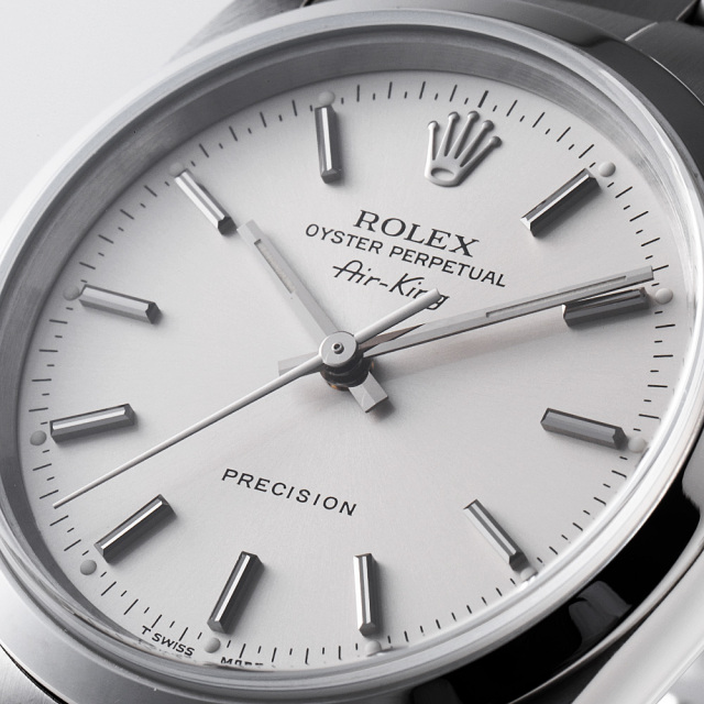 【リユース】ROLEX メンズウォッチ エアキング 14000 楽天市場】ロレックス エアキング 14000 T番 OH済 並行 34mm 白