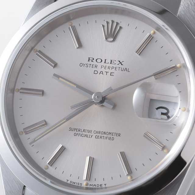 【ROLEX】ロレックス　オイスターパーペチュアル デイト 15200 U番 ロレックス パーペチュアル・デイト 15200 ブルー・バー U番 '98