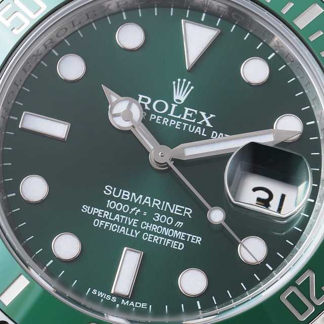 ロレックス　カフス　グリーン 116610LV グリーン ROLEX（ロレックス）サブマリーナ デイト