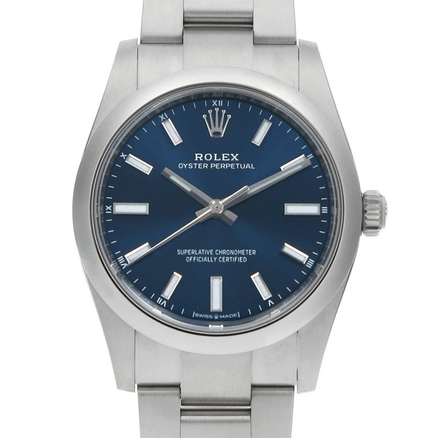 124200 ブルー ROLEX（ロレックス）オイスターパーペチュアル 中古  