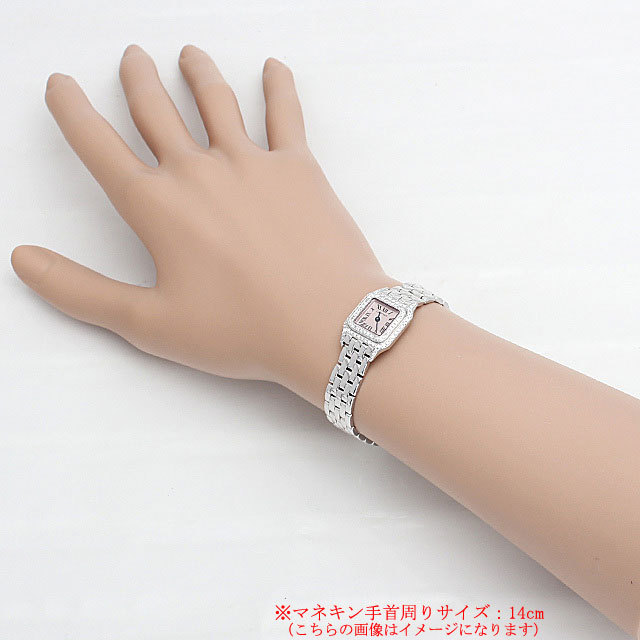 ミニパンテール ベゼル2重ダイヤ ピンクガラス WF3257F3 サブ画像３