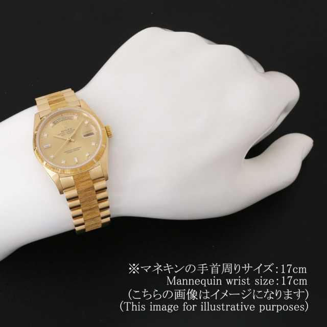 ◯△□ 18078A シャンパン ROLEX（ロレックス）デイデイト バーク 8Pダイヤ 2P