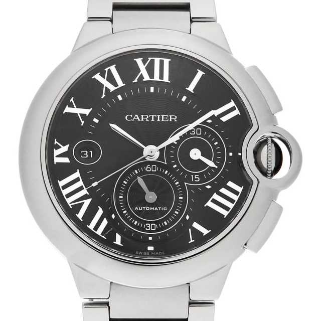 訳あり Cartier カルティエ バロンブルークロノグラフ W6920025 W6920025 ブラック Cartier（カルティエ）バロンブルークロノグラフ