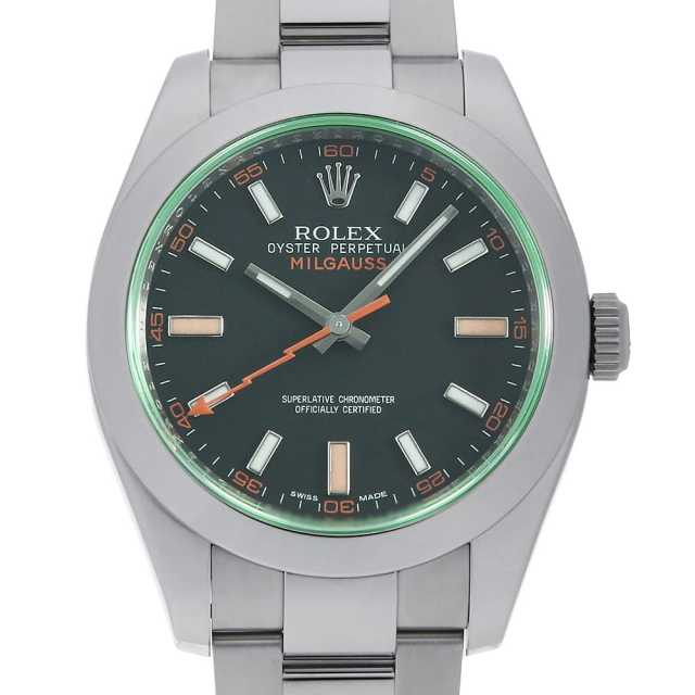 116400GV ブラック ROLEX（ロレックス）ミルガウス グリーンガラス 