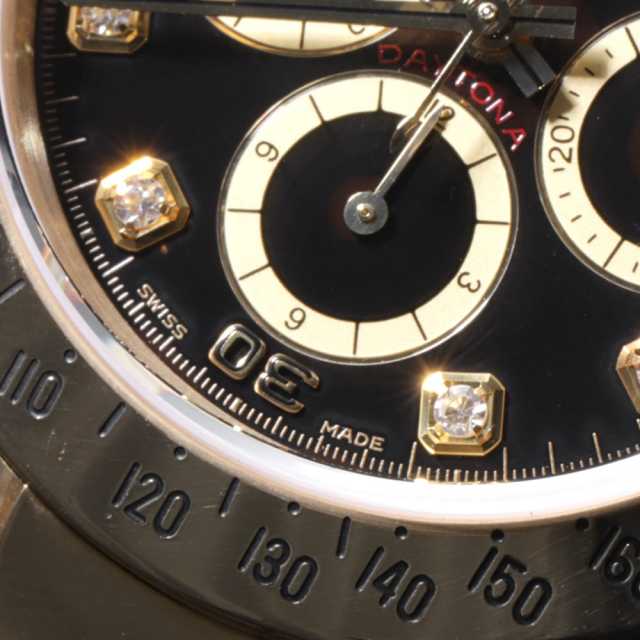 16528G ブラック ROLEX（ロレックス）コスモグラフ デイトナ 8Pダイヤ