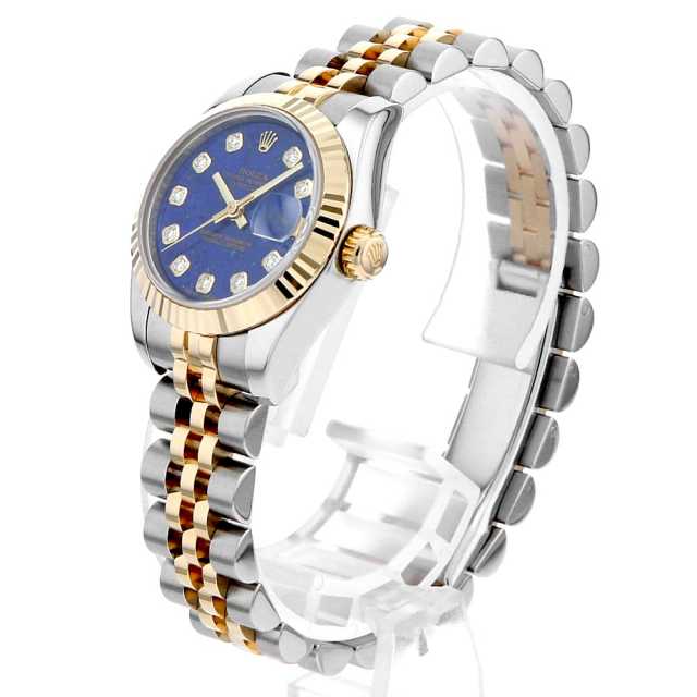 ロレックス デイトジャスト 10Pダイヤ 179173G ラピスラズリ Z番 レディース 中古 腕時計 ROLEX】ロレックス『デイトジャスト 10Pダイヤ ラピスラズリ』179173G