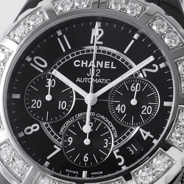 H1178 ブラック CHANEL（シャネル）J12 黒セラミック クロノグラフ  