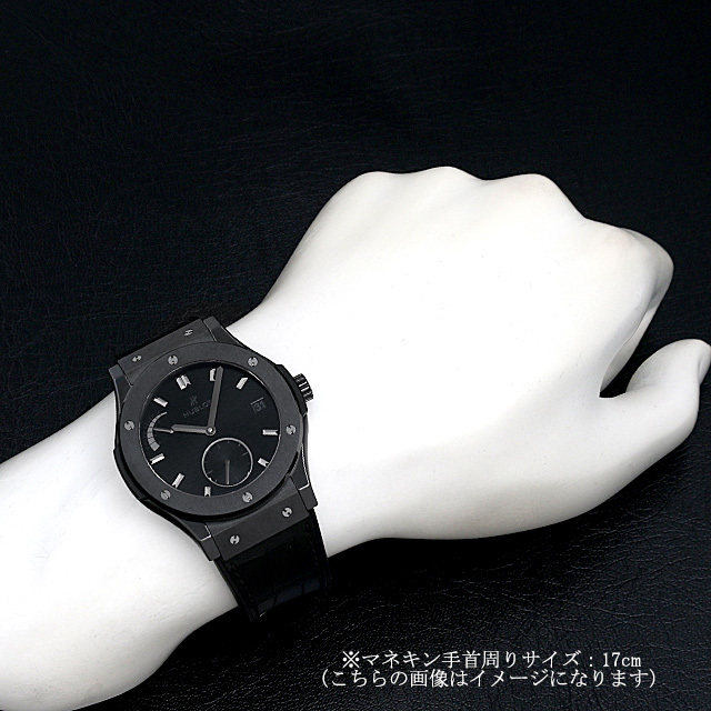 クラッシクフュージョン パワーリザーブ 8デイズ オールブラック 世界限定500本 516.CM.1440.LR サブ画像４