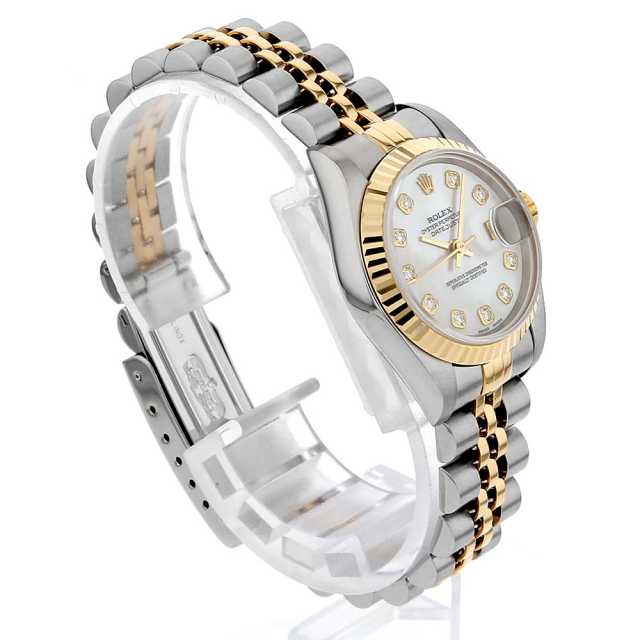 69173NG ホワイトシェル ROLEX（ロレックス）デイトジャスト 10Pダイヤ