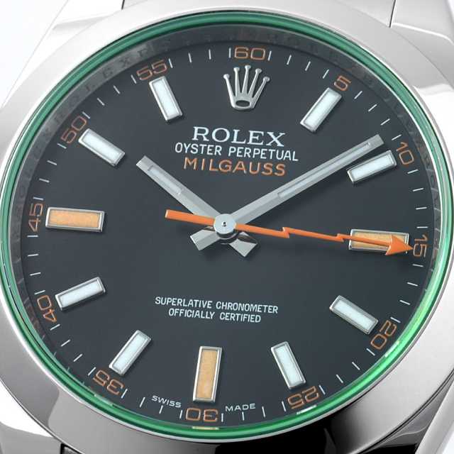 116400GV ブラック ROLEX（ロレックス）ミルガウス グリーンガラス