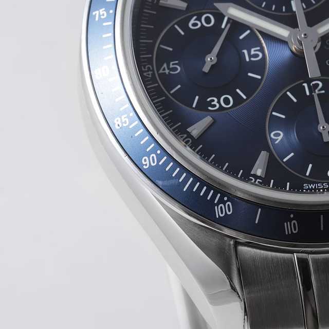 オメガ OMEGA スピードマスター 3212.80 自動巻き 腕時計 青 スピードマスターデイト】ブルーベゼルが新鮮なスピードマスター