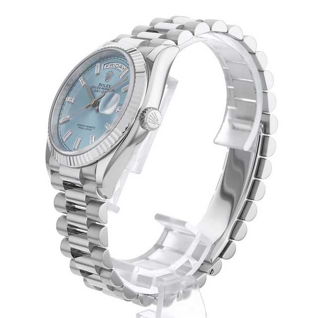 128236A アイスブルー ROLEX（ロレックス）デイデイト36 10Pバゲット