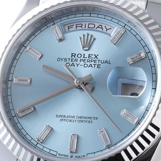 128236A アイスブルー ROLEX（ロレックス）デイデイト36 10Pバゲット