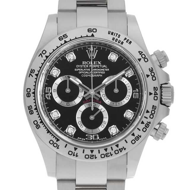 松下6AQ8 2本 116509G ブラック ROLEX（ロレックス）コスモグラフ デイトナ 8Pダイヤ