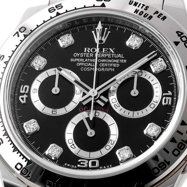 松下6AQ8 2本 116509G ブラック ROLEX（ロレックス）コスモグラフ デイトナ 8Pダイヤ