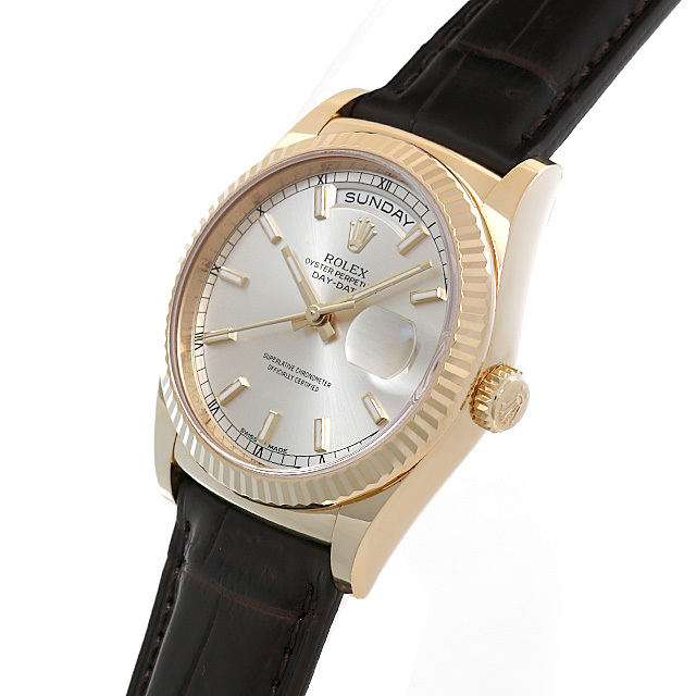 美品 ロレックス 革ベルト 118138 ROLEX 20mm 中古)ROLEX ロレックス デイデイト 118138 コニャック（商品ID