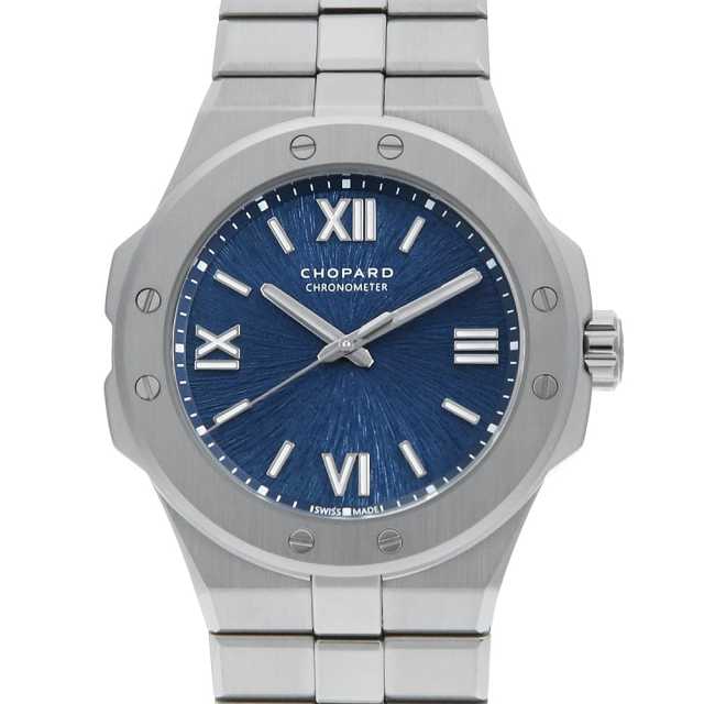 ショパール Chopard アルパイン イーグル 298601-3001 ブルー ステンレススチール レディース 腕時計 中古)CHOPARD ショパール アルパイン イーグル 298601-3001 ステンレス